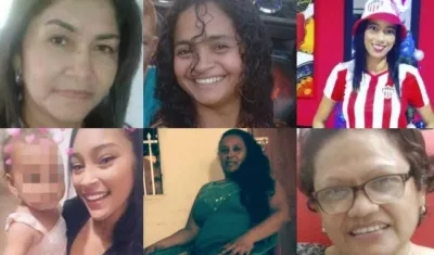 Siete de las 32 mujeres que han sido asesinadas este año en todo el departamento, en especial en Barranquilla y Soledad.