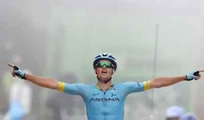 El ciclista danés del equipo Astana, Jakob Fuglsang.