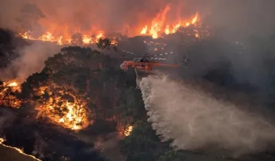 Imagen de los incendios en Australia.