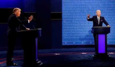 Primer debate entre Trump y Biden.