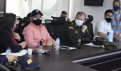 Consejo de Seguridad con ls autoridades de Barranquilla. 