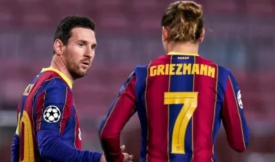 Lionel Messi y Antoine Griezmann. 