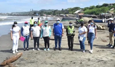 Las autoridades mantienen estricta vigilancia en las playas de Puerto Colombia.