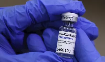 Foto de la actual vacuna que es aplicada en Rusia.