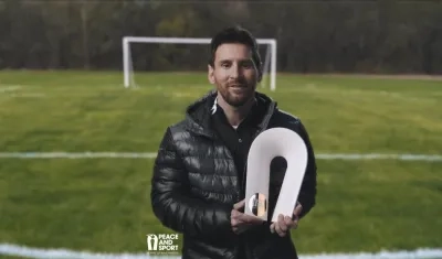 Lionel Messi, ganador del premio de la paz. 