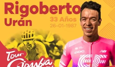 Rigoberto Urán, ciclista colombiano. 