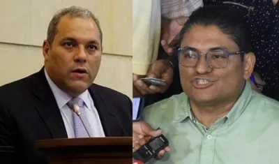 El senador José David Name y el Secretario de Salud de Barranquilla, Humberto Mendoza.