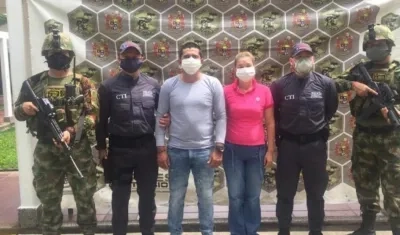 Los capturados en Saravena, Arauca.