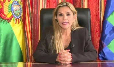 Jeanine Áñez, presidenta interina de Bolivia.