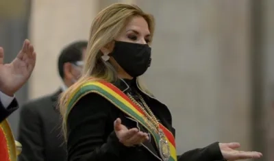 La presidenta transitoria de Bolivia, Jeanine Áñez.