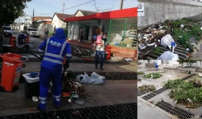 250 operarios recogen las basuras en las calles.