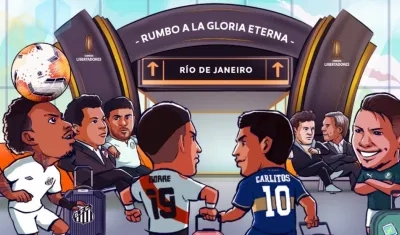 Así ilustró la Conmebol las semifinales de la Copa Libertadores. 
