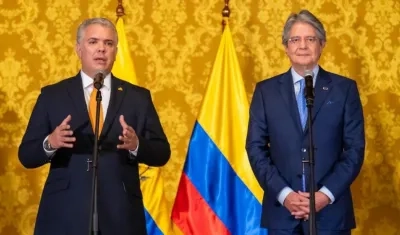 Presidentes de Colombia, Iván Duque, y de Ecuador, Guillermo Lasso.