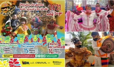 Afiche promocional del Carnaval de la 84 en la virtualidad.