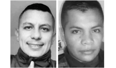 Los policías asesinados en Nariño, subintendente Jonathan Eduardo Bastidas y el patrullero Justino Alexander Davila Urbano.