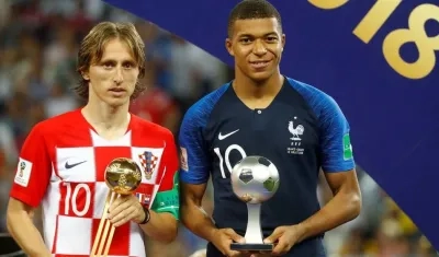 En el Mundial de Rusia 2018 Luka Modric ganó el Balón de Oro y Kyliam Mbappé, el premio a mejor jugador joven.