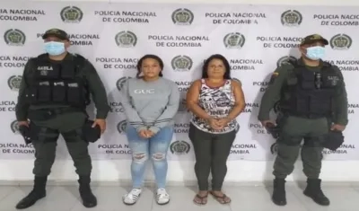Shirley Carolina Cáceres y Maira Catalina Guzmán Agudelo, capturadas por secuestro.