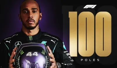 Lewis Hamilton ganó su 'pole position' número 100. 