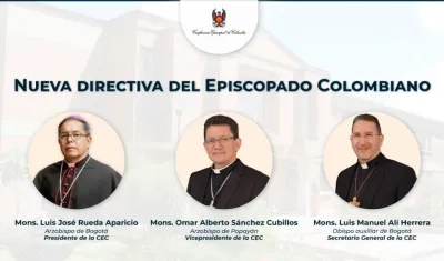 La nueva directiva de la Iglesia Católica en Colombia.