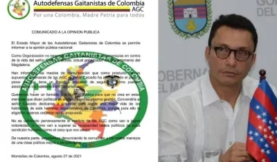 El comunicado y Carlos Caicedo.
