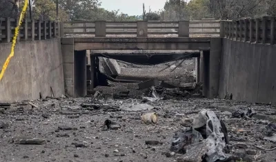 En este puente de Johannesburgo se registró la tragedia.