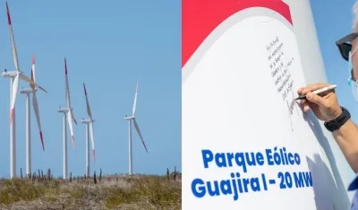 Entrega del Parque Eólico Guajira 1, en el corregimiento de Uribia.