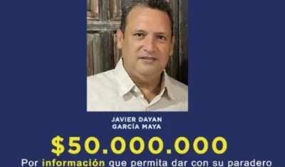 Este es el aviso de las autoridades con la imagen del ganadero Javier García Maya, secuestrado.