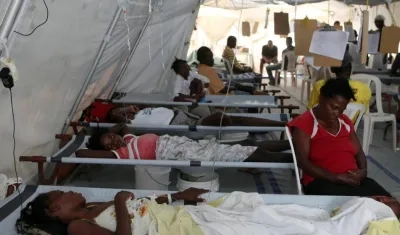 Centro de Atención de brote de cólera en Haití.