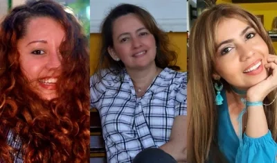 Rosa Herrera Bossio, Yajaira Pinilla Carrascal y Dina Luz Pardo.