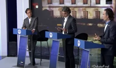 Los candidatos Gustavo Petro, Sergio Fajardo y Federico Gutiérrez.