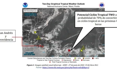 El paso de la tormenta tropical por el Caribe colombiano,