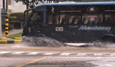 Lluvia en el norte de Barranquilla