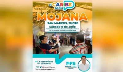 El programa ‘El Caribe habla’ se llevará a cabo este 9 de julio en la comunidad de la Mojana.
