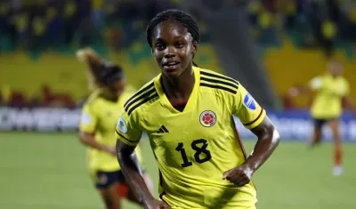 Linda Caicedo, jugadora de Colombia. 