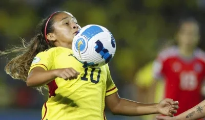 Leicy Santos, jugadora de Colombia. 
