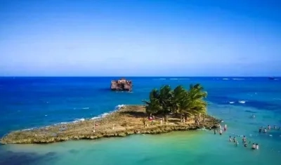 Playa Rocky Cay en San Andrés, donde fue baleado el turista caleño.
