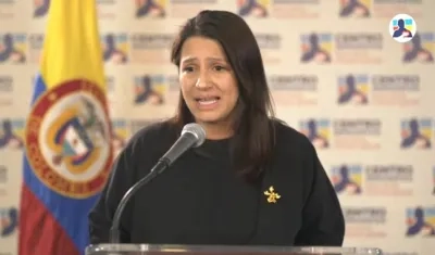 La Senadora Paola Holguín, una de las designadas para el discurso de réplica.