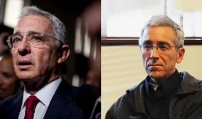 Expresidente Álvaro Uribe y sacerdote Francisco de Roux.
