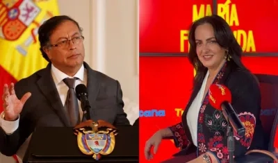 Presidente Gustavo Petro y senadora María Fernanda Cabal.