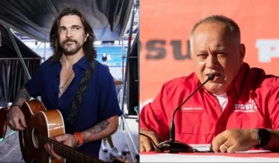 El cantante Juanes y el diputado de la Asamblea Nacional de Venezuela, Diosdado Cabello