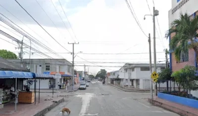 Calle 26 con carrera 13, en el barrio Las Nieves, donde ocurrió el ataque a bala. 