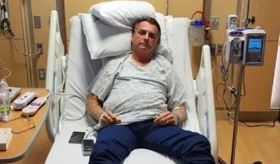 El expresidente Jair Bolsonaro compartió esta imagen hospitalizado en Florida.