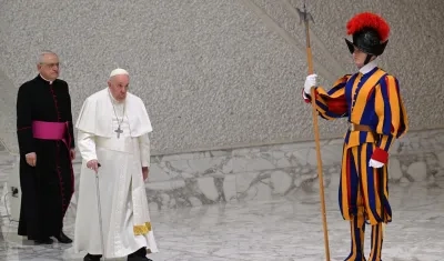 El Papa Francisco a su llegada a la audiencia general de este 25 de enero en el Vaticano.
