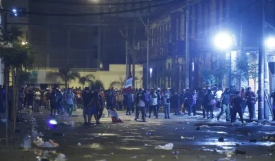 Las protestas de esta noche de viernes en Lima.