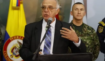 El Ministro de Defensa, Iván Velásquez.