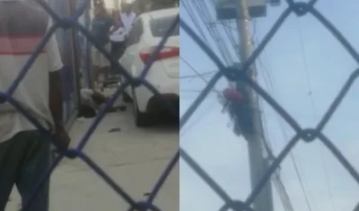 Hombre recibió descarga eléctrica en el barrio El Pueblo de Barranquilla.