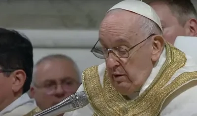 El Papa Francisco durante la Vigilia Pascual
