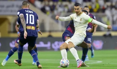 Cristiano Ronaldo llegó a 11 tantos en la Liga Árabe. 