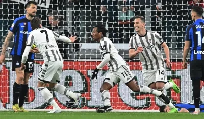 Juan Guillermo Cuadrado abrió el marcador para Juventus en el minuto 83. 