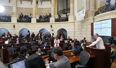 Imagen de sesión en el Senado.